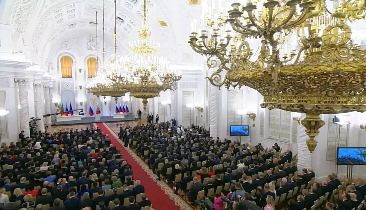 В Кремле началась церемония подписания договоров о вступлении в состав РФ ДНР, ЛНР, Херсонской и Запорожской областей